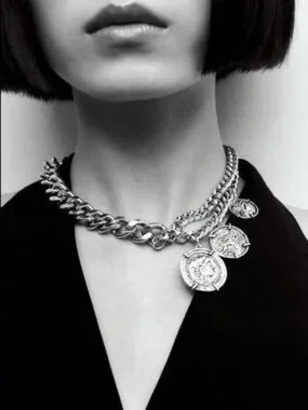 Maison Empire Layered Coin Choker Necklace